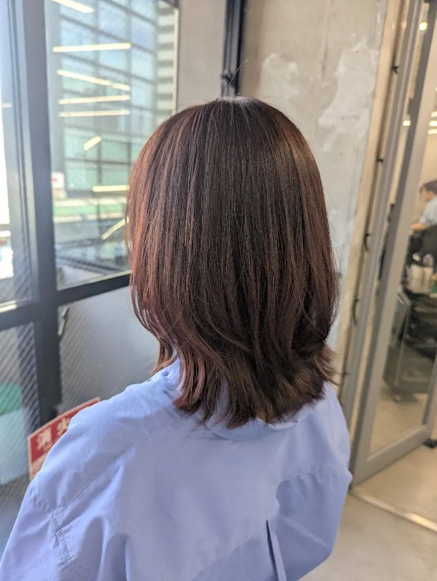 【newメニュー🌈】カット+アメイジアカラー+TOKIOマスク🫧カラーと同時に高濃度トリートメントで艶✨の写真
