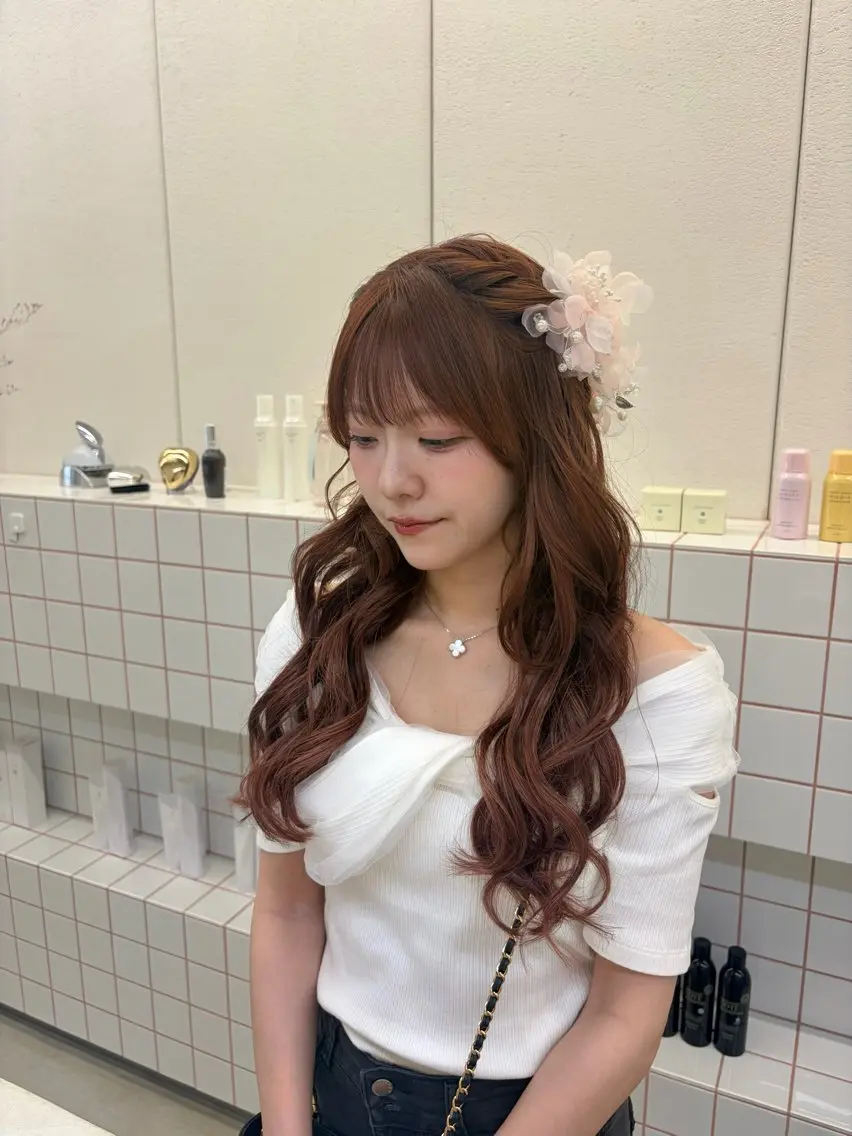 ヘアアレンジ ヘアセット 🌼花屋併設🌼 木下奈々望のヘアスタイル
