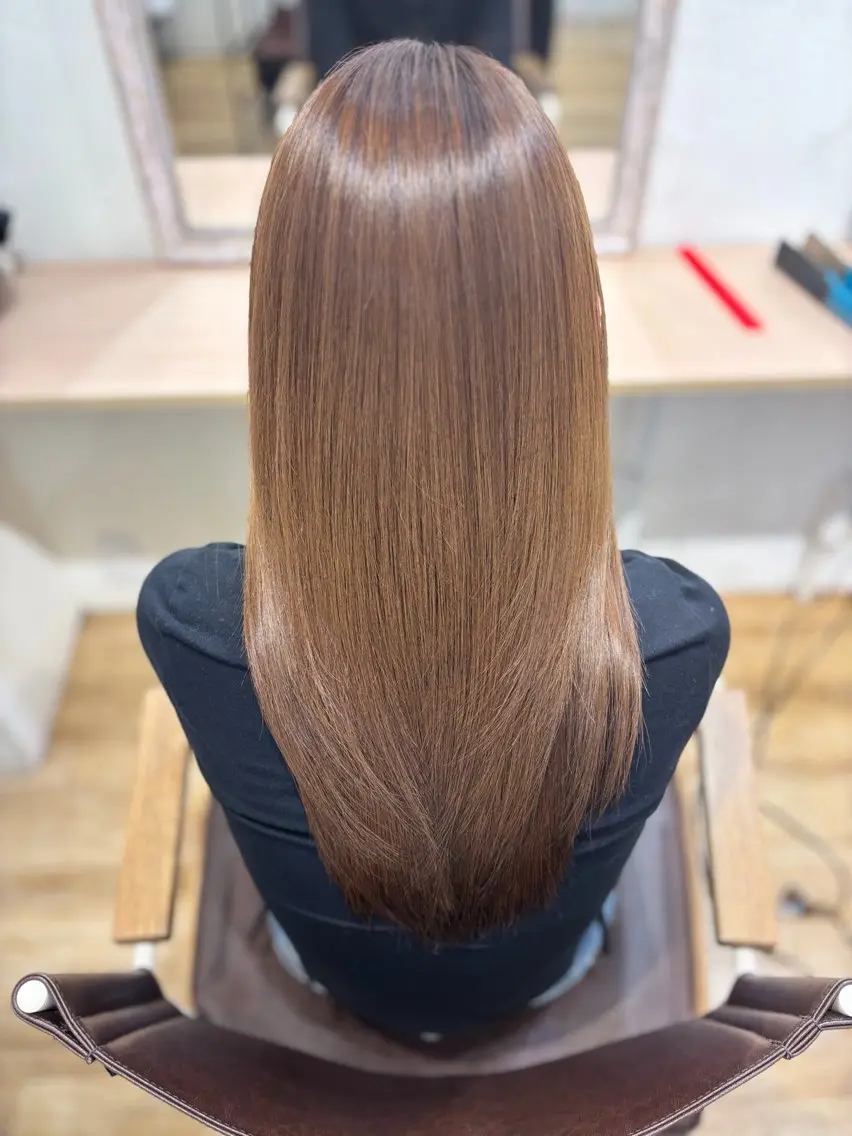 縮毛矯正 黒澤 結花のヘアスタイル