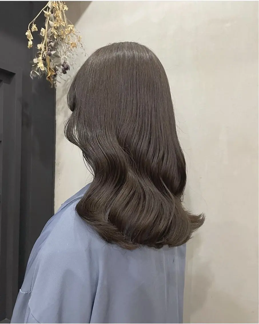 ロング カラー 透明感カラー グレージュ オリーブグレージュ オリーブグレー ヘアカラー トリートメント 透明感カラー/ 池袋/nana 🩰のヘアスタイル