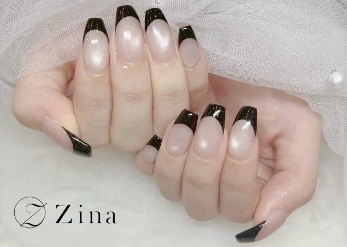セミロング ハンドネイル 自爪育成/zina/ KIMIのネイルデザイン