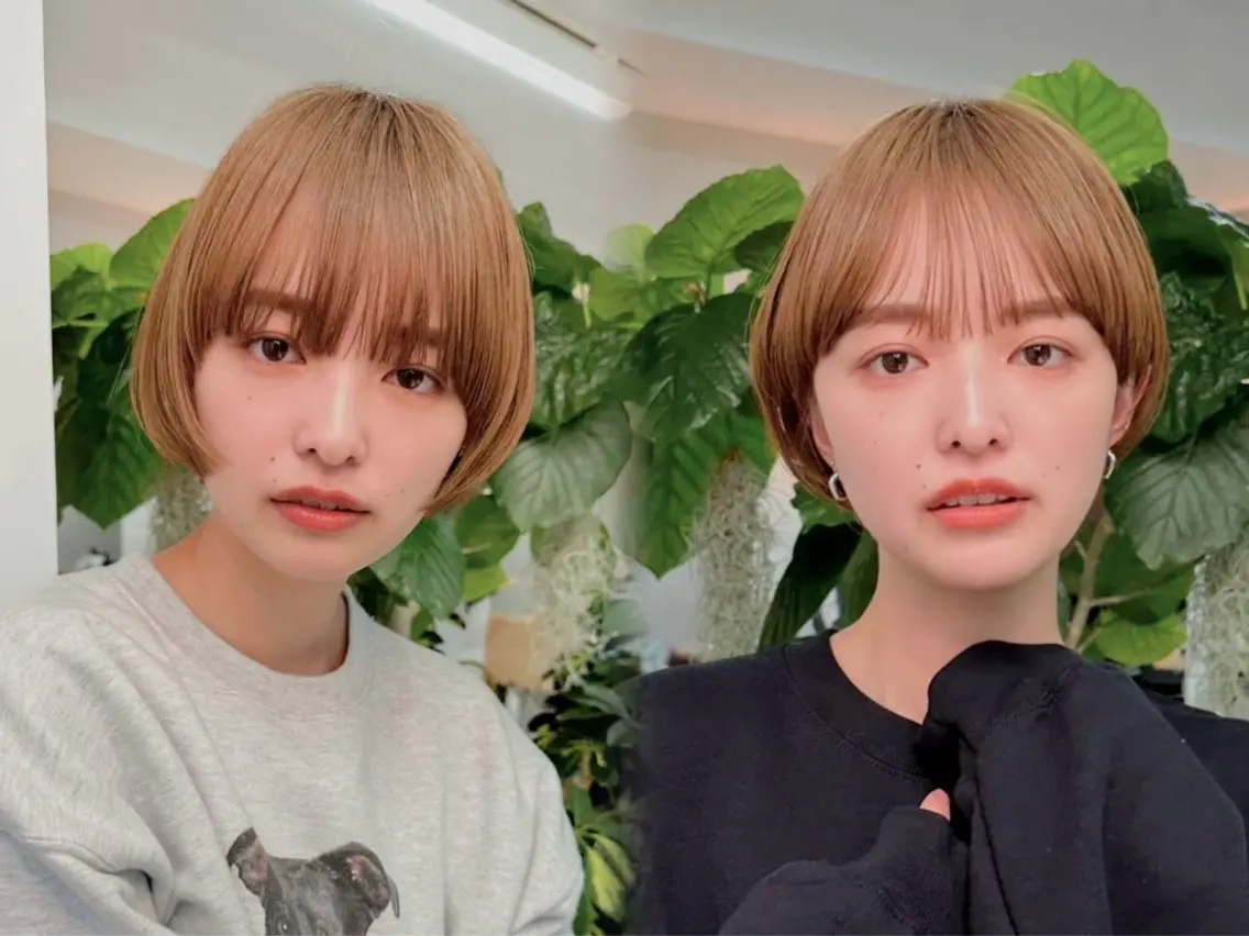 ショート カラー ハイトーンカラー ショートヘア カット ヘアカラー メンズカット メンズパーマのヘアスタイル