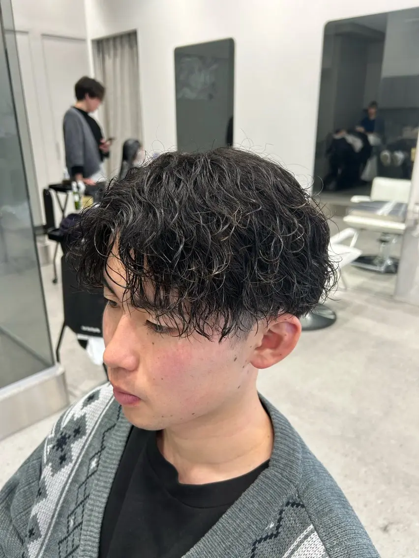 パーマ メンズ メンズパーマ 波巻きパーマ 無料ショートモデル 募集✔️SEIYAのヘアスタイル