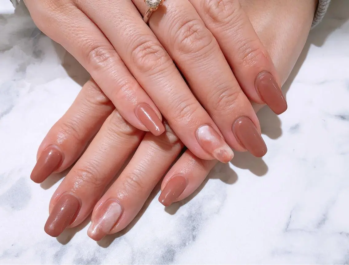 ネイル ワンカラーネイル スクエアネイル ハンドネイル ハンドケア Nailsalon Eve（イヴ）のネイルデザイン