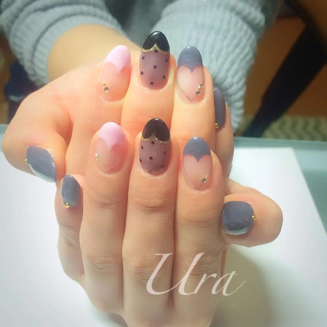 ネイル ハート UrakoNail 《nail》のネイルデザイン