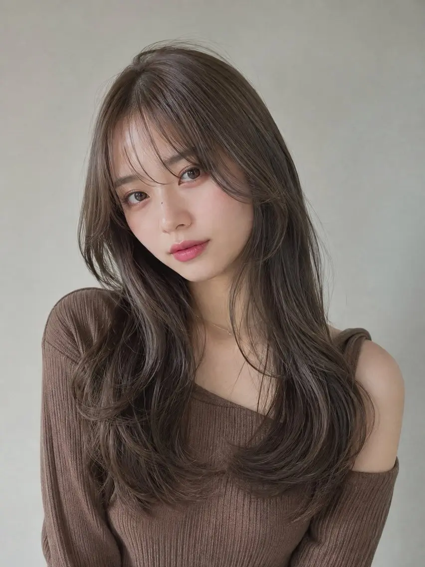 ロング ホナミ🤎ハイトーン /縮毛矯正/アレンジのヘアスタイル