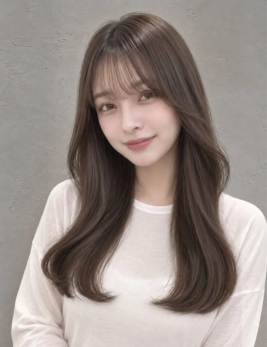 カラー アッシュ ブルーカラー 透明感カラー グレージュ オレンジ ヘアカラー 🤍YURA/博多/ モデル募集中のヘアスタイル