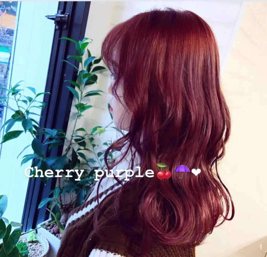 セミロング カラー 韓国✖️網紅🖤 パーマYURIYAのヘアスタイル