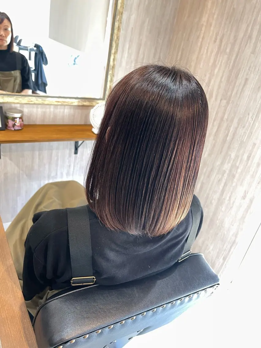 ミディアム ハイライト marou 新柏のヘアスタイル