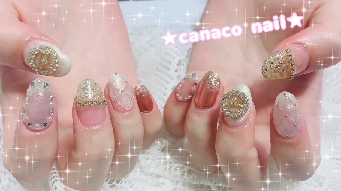 ネイル アートネイル ジェルネイル 卒業式 キラキラネイル パラジェル ハンドネイル ハンドケア ベテランネイル cnc nailのネイルデザイン