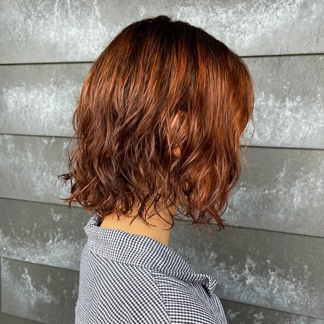 ミディアム ミディアムパーマ ボブ カット パーマ mio 🍒レイヤーカットのヘアスタイル