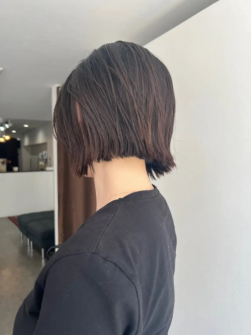 ショート カット 縮毛矯正 トリートメント 艶髪/髪質改善 【熊野隼人】のヘアスタイル