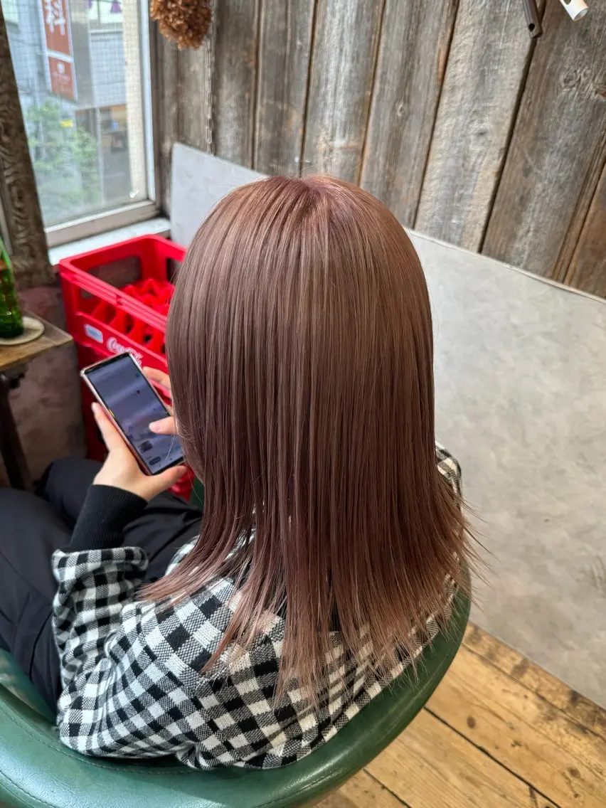 カット+ブリーチリタッチ+髪質改善オンカラー🌸(4stepトリートメント付)の写真