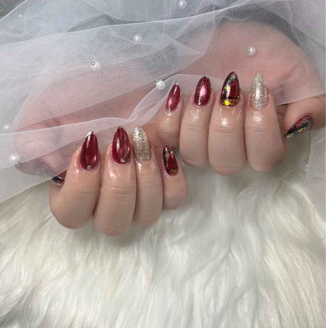 ネイル ジェルネイル ガーリー 韓国ネイル ニュアンスネイル シンプルネイル ハンドネイル KING_NAIL YUMIのネイルデザイン