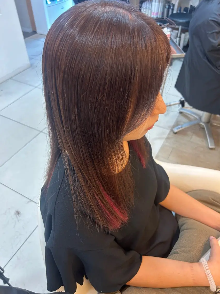 ミディアム カラー 🍓似合わせカット× パーマ/矢木🍓のヘアスタイル
