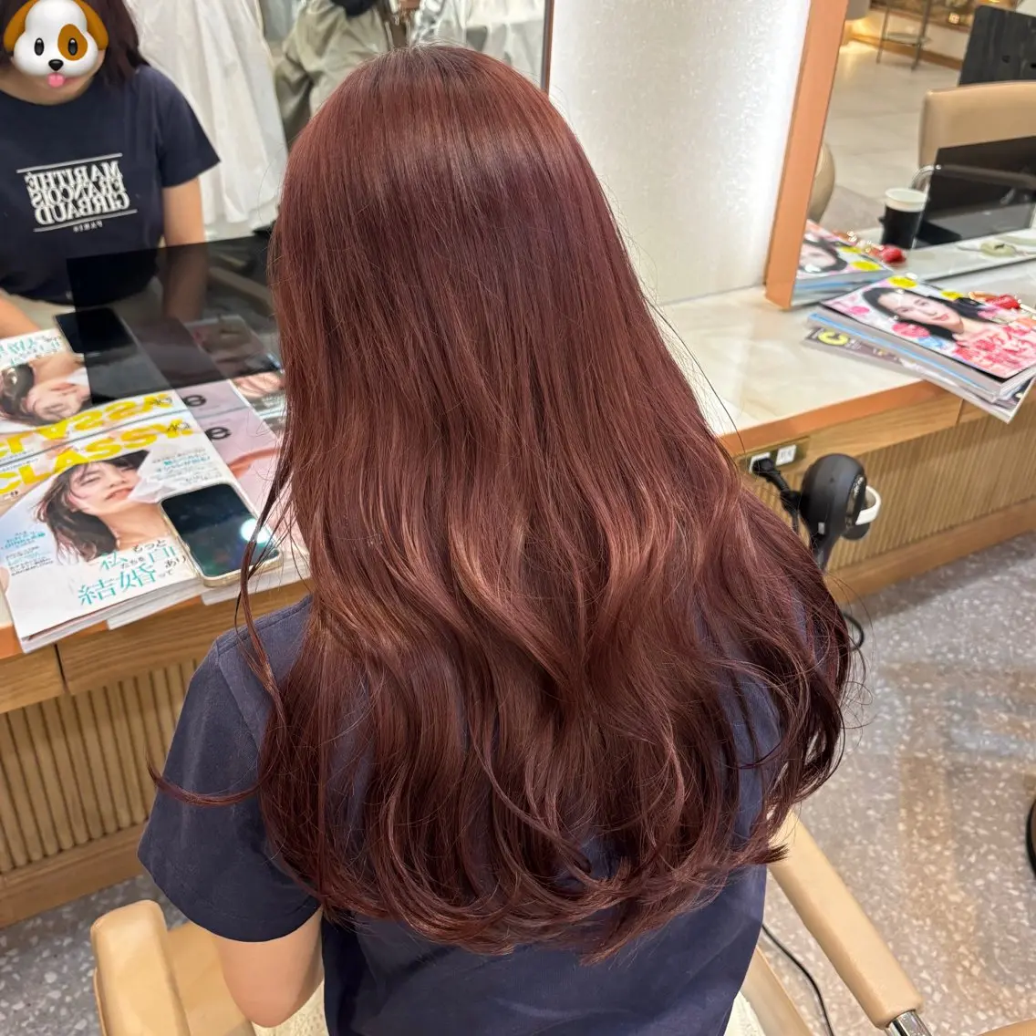 ロング カラー カット ヘアカラー 梅田美容室 山崎海波のヘアスタイル