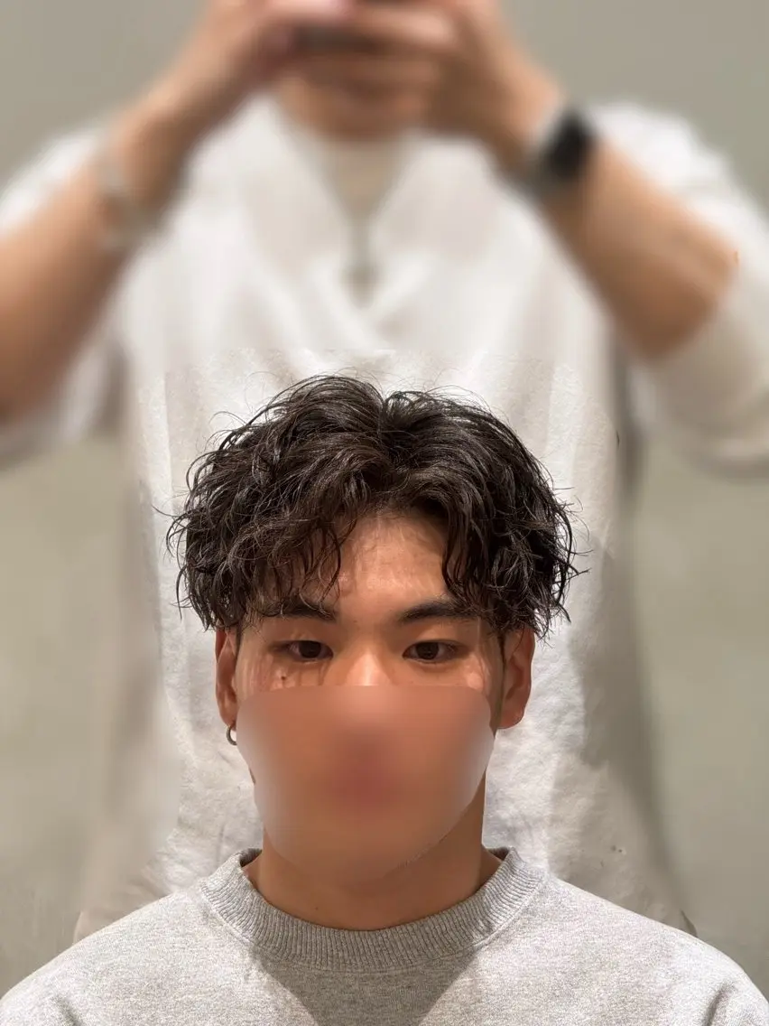 ショート パーマ メンズ メンズパーマ ツイストスパイラルパーマ スパイラルパーマ 札幌メンズ専門美容師 🌪SHO🌪️のヘアスタイル