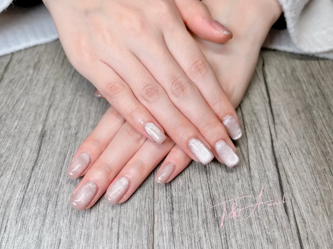 ネイル ジェルネイル マグネットネイル ワンカラーネイル スカルプネイル シンプルネイル T&A nailのネイルデザイン