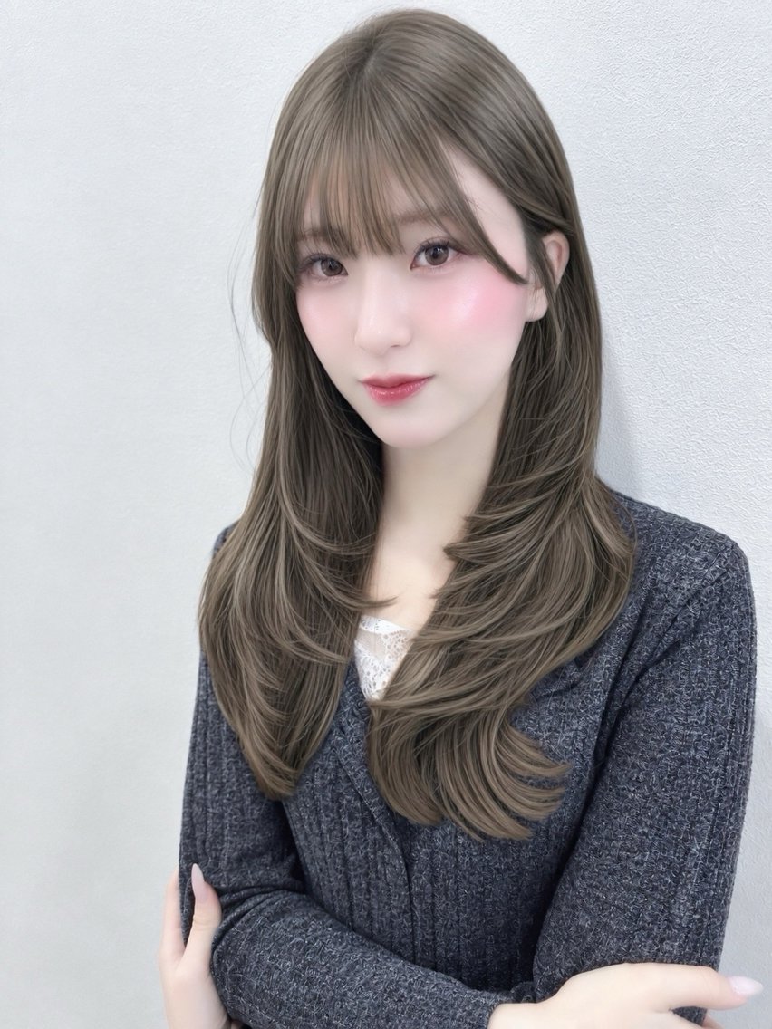 ロング カラー レイヤーカット AIRI layer cut hairのヘアスタイル