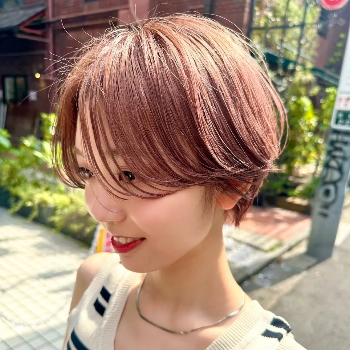 ショート カット ヘアカラー トリートメント 骨格診断で絶対可愛い ✨丸みショート✨凌弥のヘアスタイル