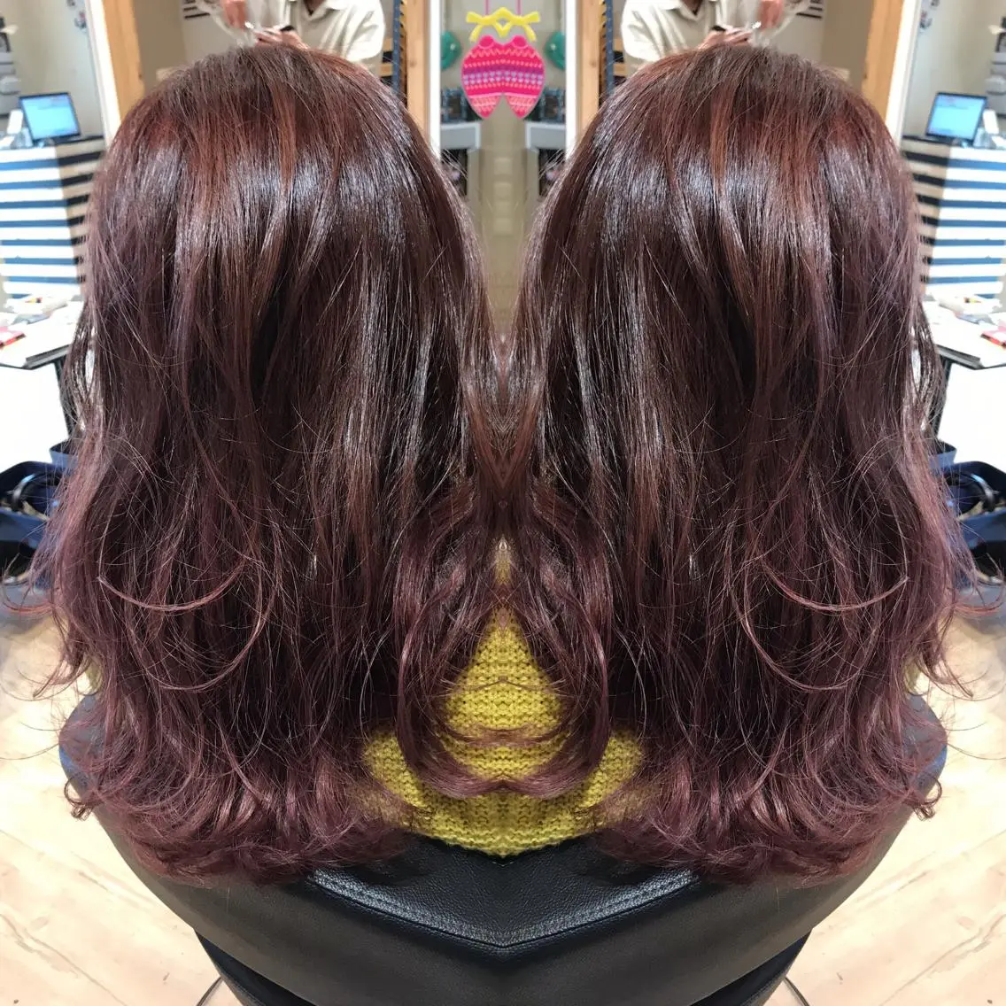 セミロング カット ヘアカラー 大久保 隆蔵のヘアスタイル