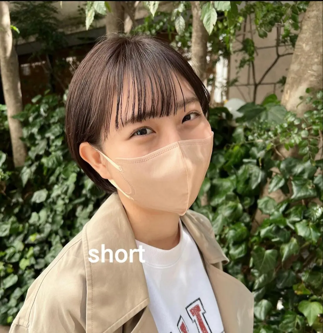 ショート カラー ショートヘア カット ヘアカラー ナチュラルなショート 北本空河のヘアスタイル