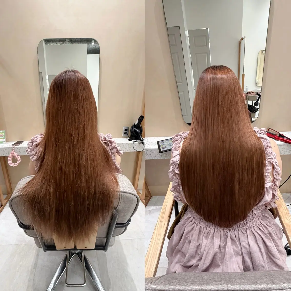 ロング 縮毛矯正 カット 縮毛矯正 トリートメント 🫧艶髪ボブ🫧 チカのヘアスタイル