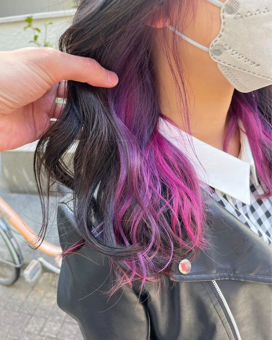 ミディアム カラー ブリーチ イヤリングカラー ユニコーンカラー カット ヘアカラー トリートメント 原宿サロン代表 デザインカラー伊藤卓のヘアスタイル