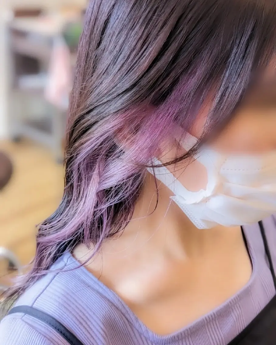 ロング カラー 加藤 彩のヘアスタイル