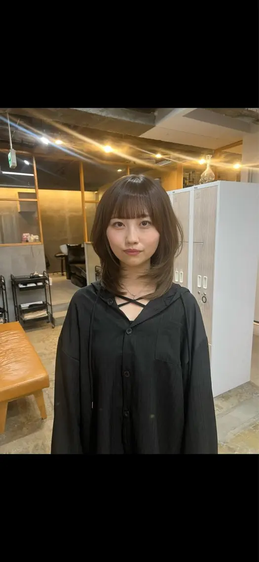 ミディアム カラー カット ヘアカラー トリートメント freera 希帆 kihoのヘアスタイル