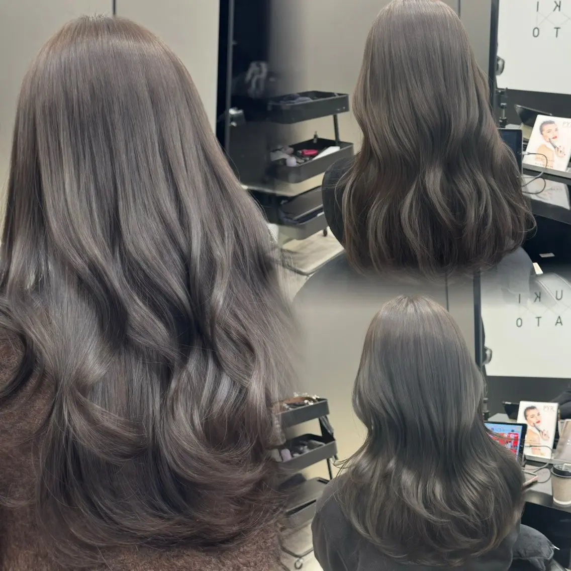 ミディアム カラー カット ヘアカラー トリートメント 新宿/顔周りカット/ レイヤー/がっきーのヘアスタイル