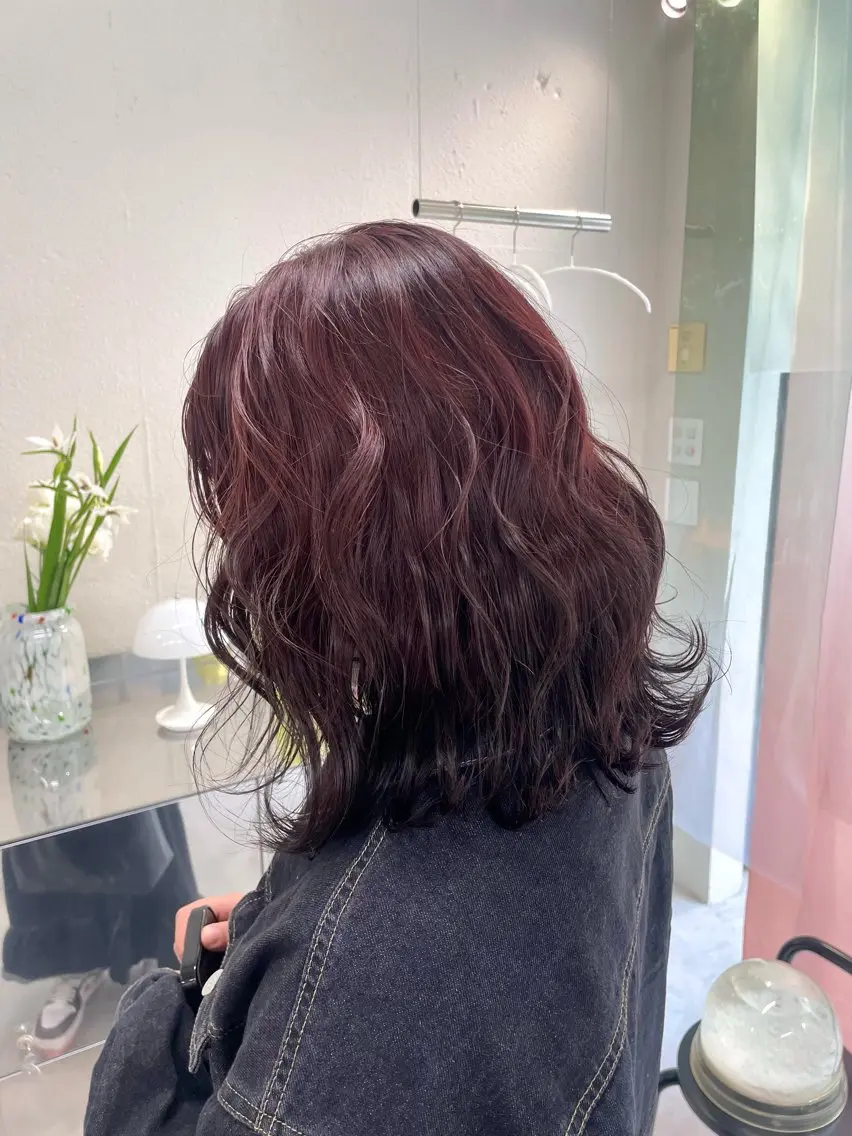 ミディアム カラー ヘアアレンジ mana/ハイトーン /ヘアセット🎀のヘアスタイル
