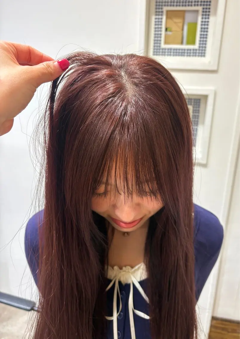 ロング カラー ブラウンカラー バイオレットカラー トリートメント ヘアカラー ✨透明感カラー✨ suzuka🫧のヘアスタイル