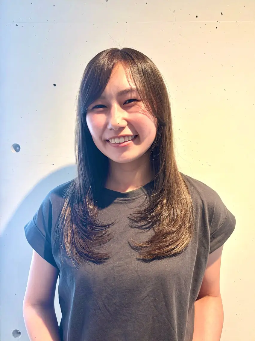 ロング カット ヘアカラー トリートメント YAMADA KEITAのヘアスタイル