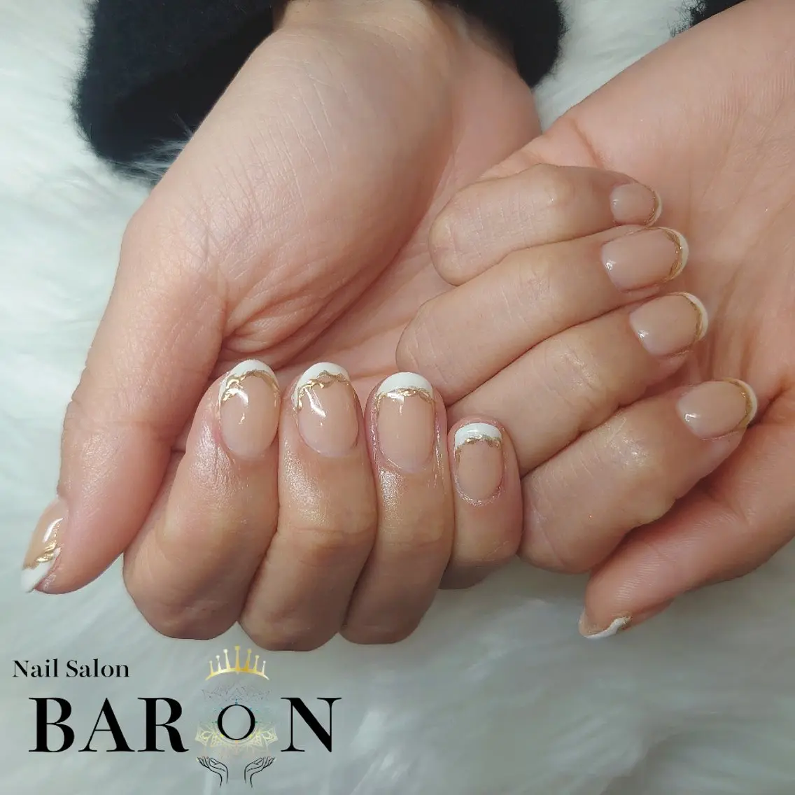 ネイル フレンチネイル ♛BARON♛ AOIのネイルデザイン