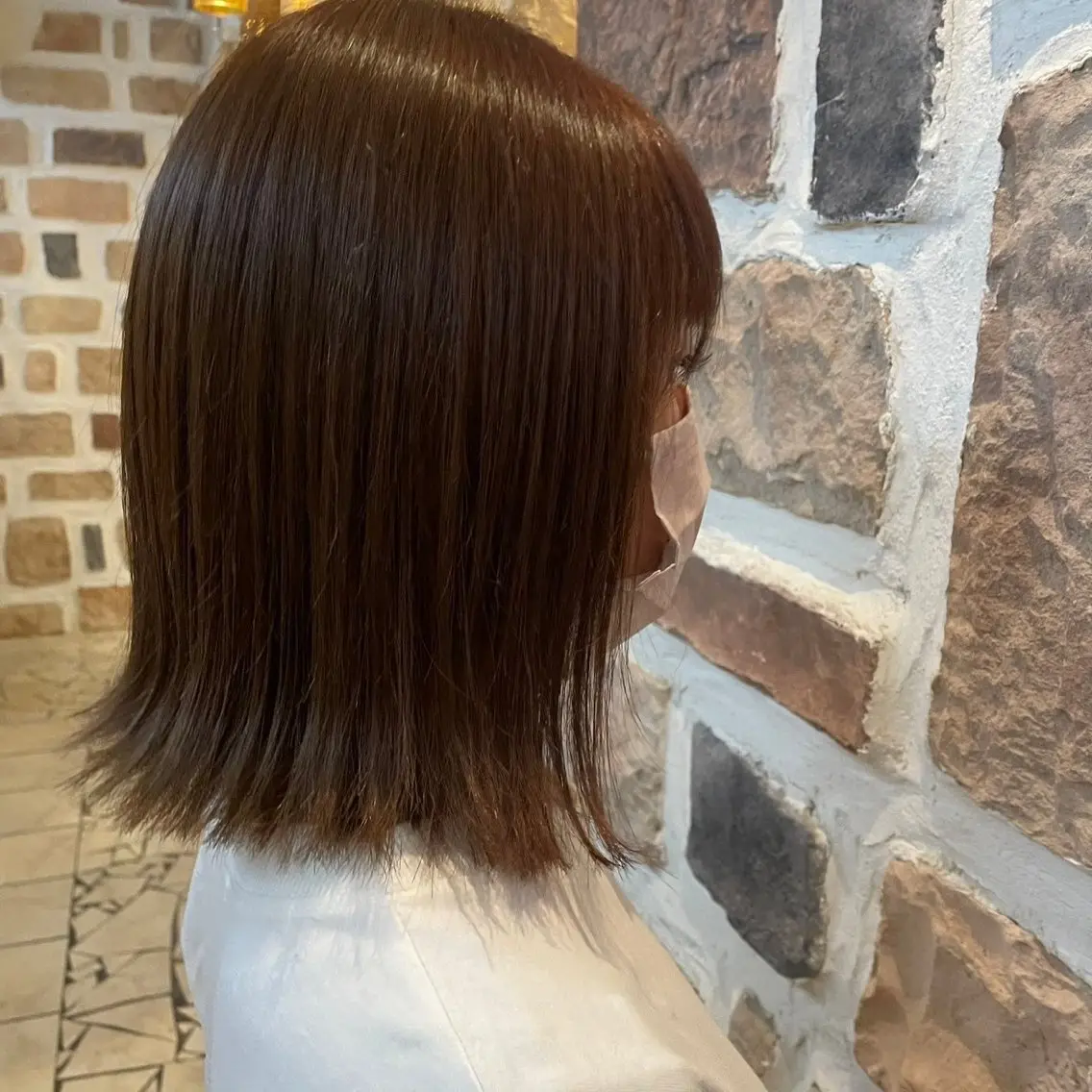ミディアム 田仲 彩乃のヘアスタイル