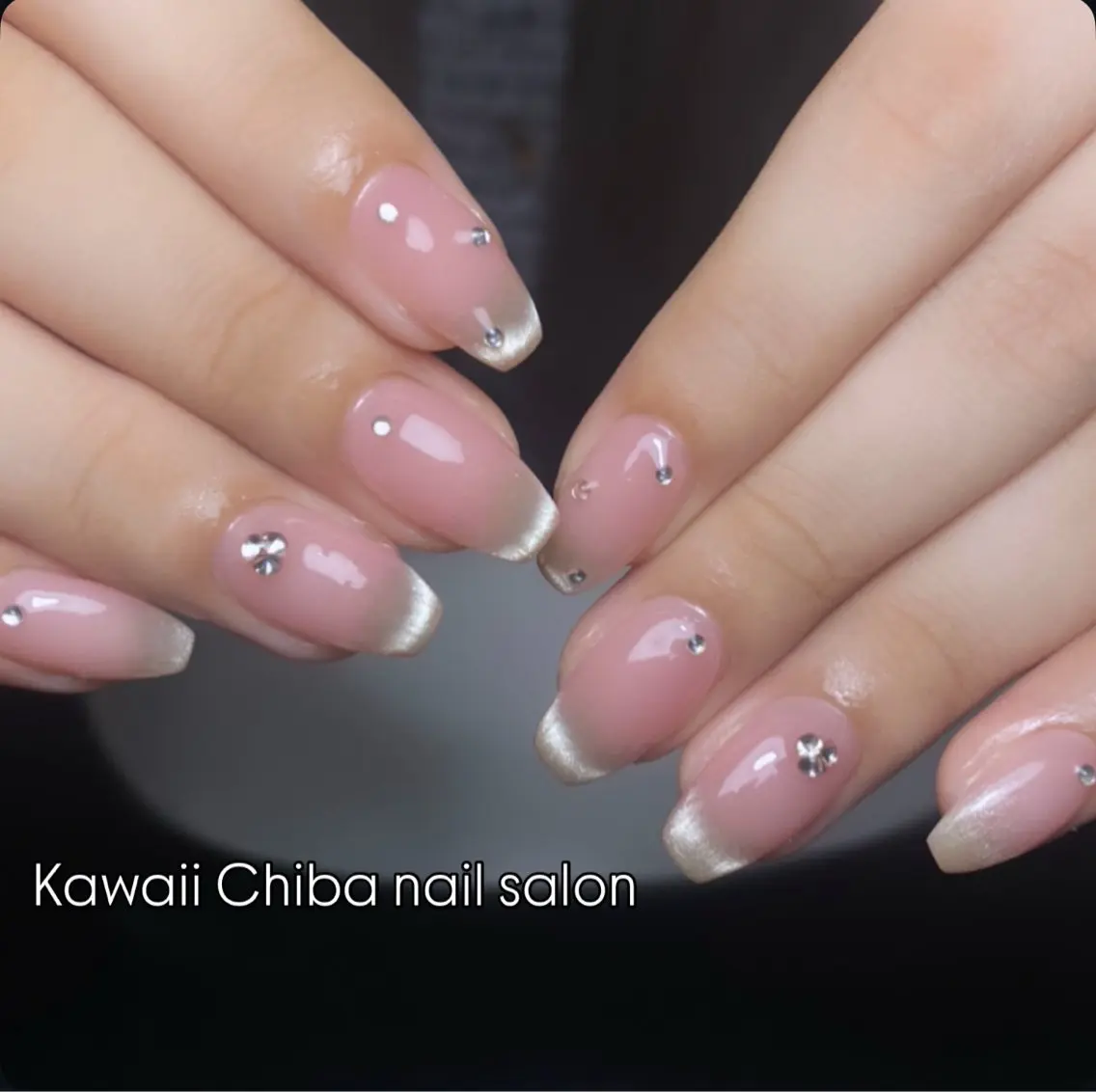 ネイル 長さ出し フレンチネイル ジェルネイル ガーリー 韓国ネイル Kawaii Chiba nailのネイルデザイン