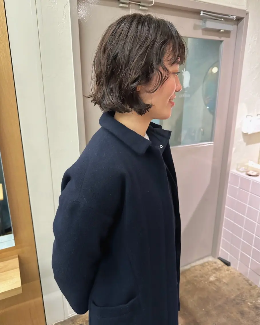 ショート パーマ ニュアンスパーマ カット パーマ yupi🐈⬛ レイヤー/パーマのヘアスタイル