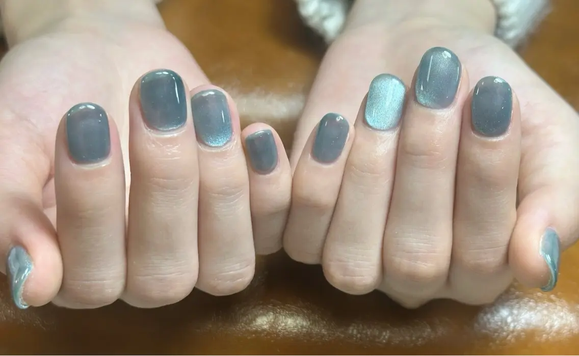 ネイル フットネイル ジェルネイル マグネットネイル 持ち込み ニュアンスネイル Miri nail salonのネイルデザイン