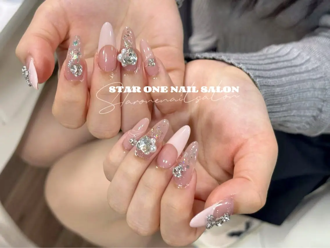 ネイル ハンドネイル 星 あみのネイルデザイン