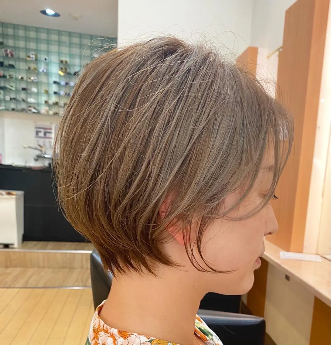 透明感カラー⭐️アドミオカラー+2stepトリートメントの写真