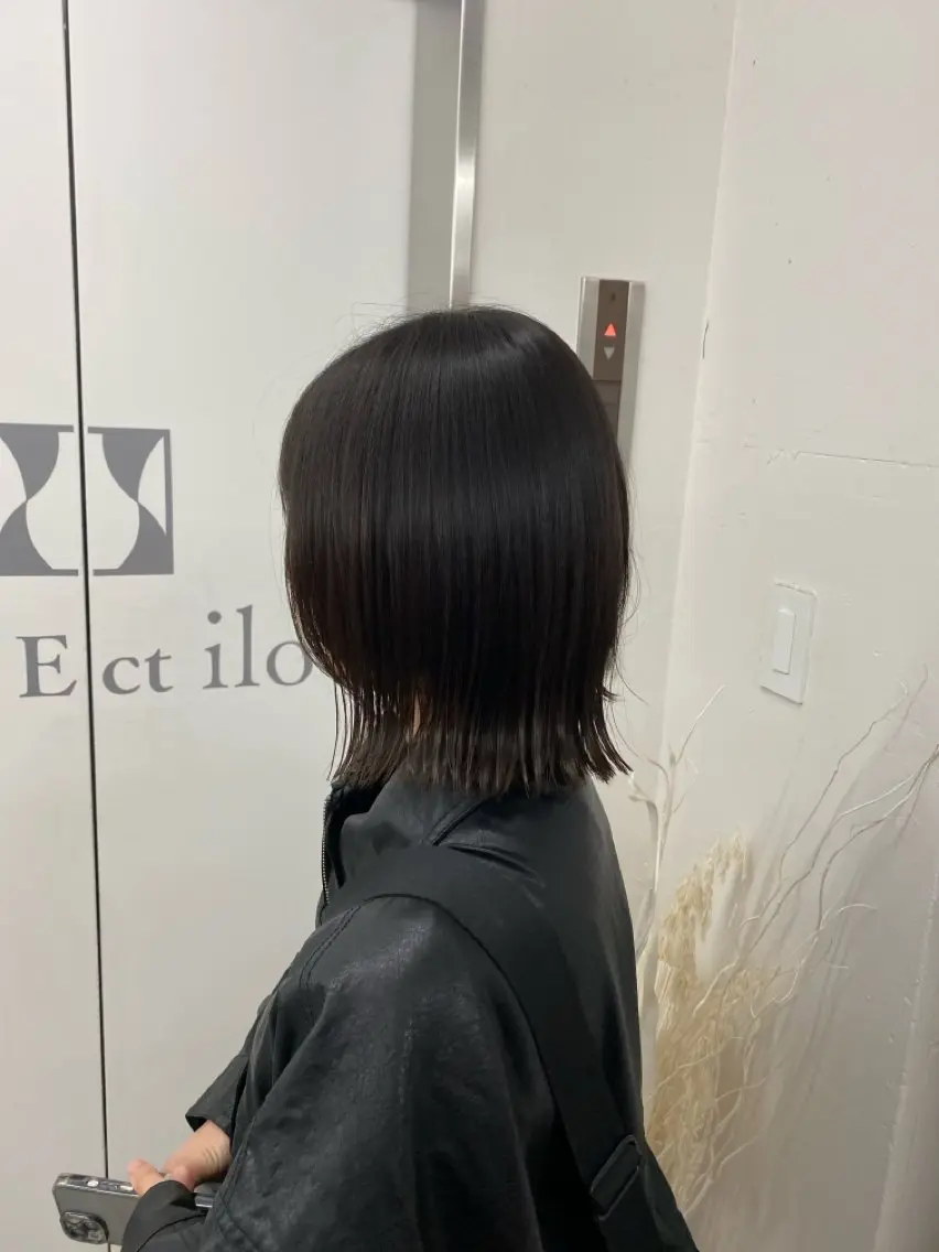 ショート カラー ボブ 韓国風ヘア 外ハネヘア 江坂トレンド韓国風 髪質改善shinoのヘアスタイル