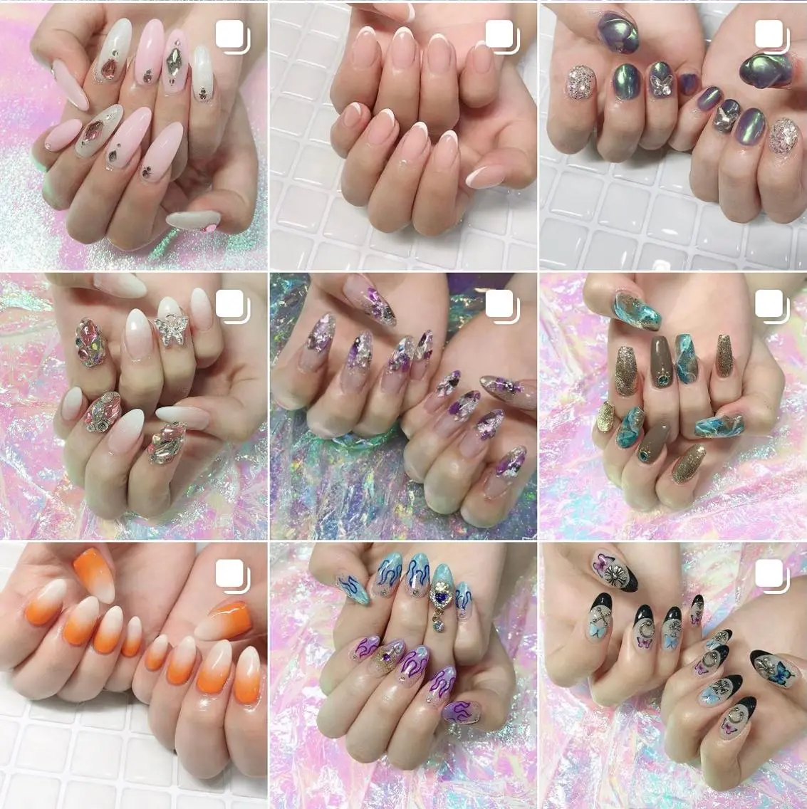 ネイル 渋谷／チップ長さ出し 👑アプレgel-xのネイルデザイン