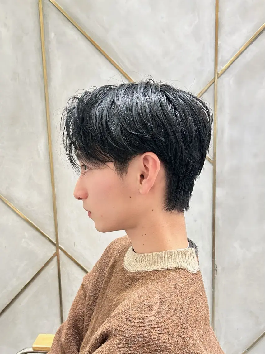 ショート パーマ メンズ calna by ELMO  上ノ井のヘアスタイル