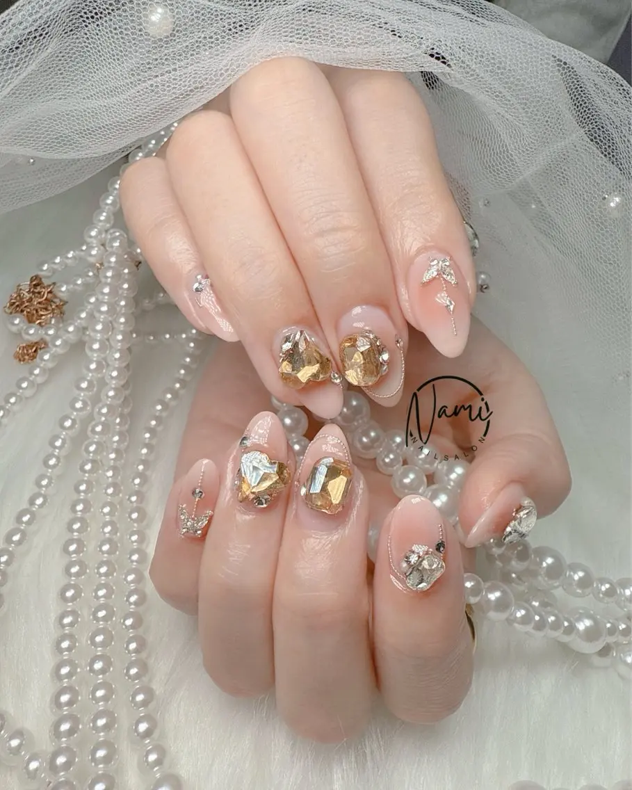 ネイル アートネイル フットネイル ジェルネイル キラキラネイル マグネットネイル Nami nail salonのネイルデザイン