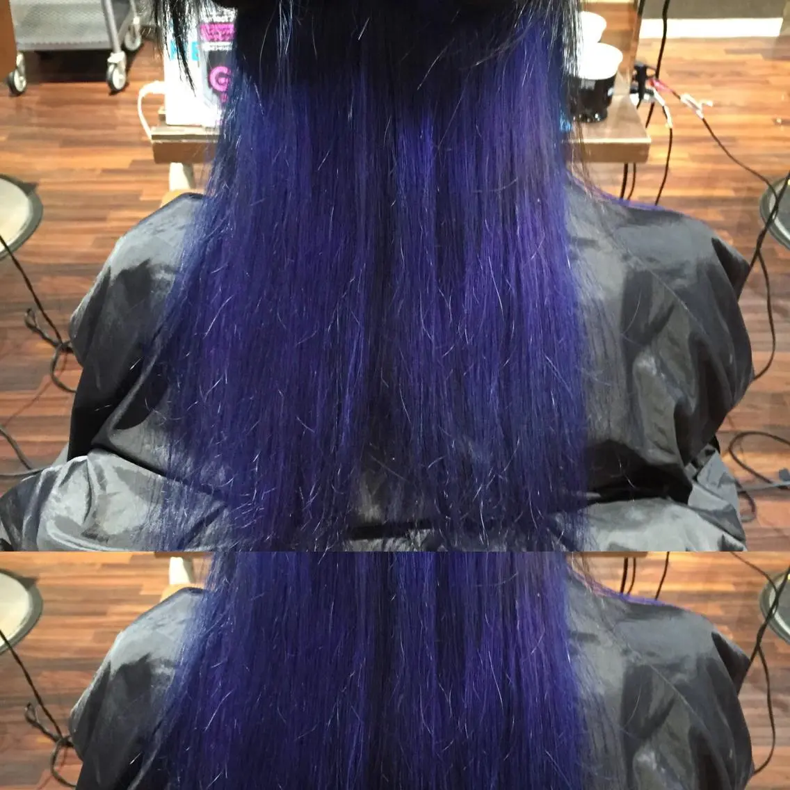 ロング カラー ブルーカラー ブルーバイオレット バイオレットカラー ヘアカラー トリートメント LUXBE LUCEのヘアスタイル