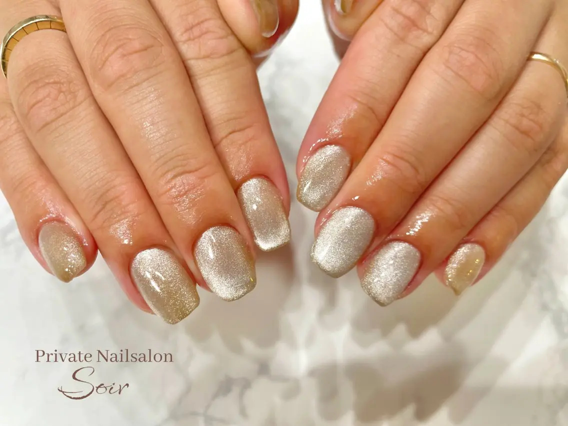 ネイル マグネットネイル ハンドネイル nail soirのネイルデザイン