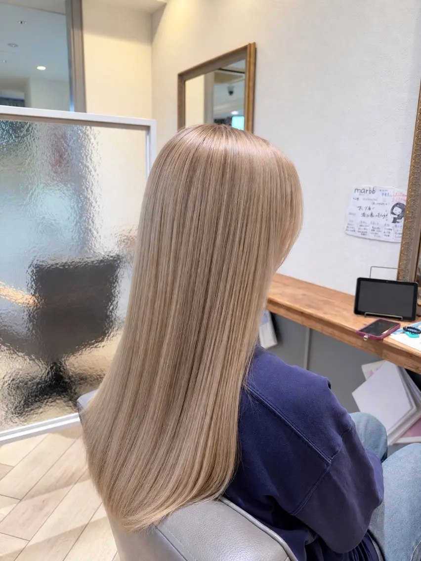 ロング ヘアカラー トリートメント 髪質改善☆白髪ぼかし 濱走のヘアスタイル