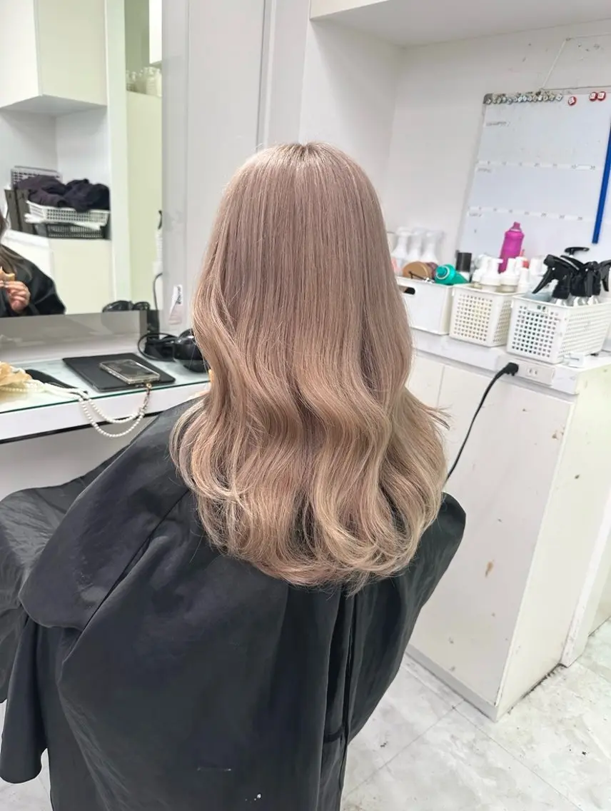 ロング カラー ヘアカラー トリートメント 💖ミルクティー💖 あかり💖のヘアスタイル