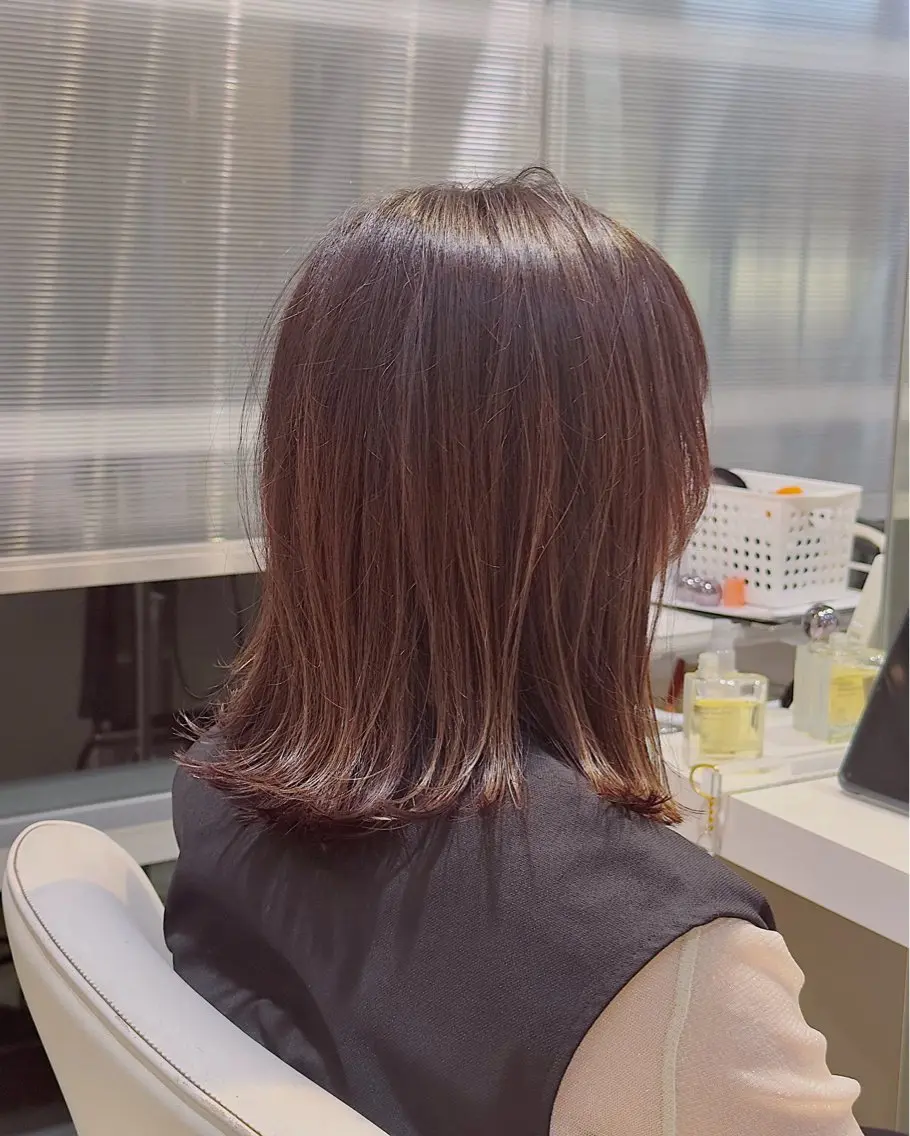 ミディアム ボブ 外ハネヘア 田上 斗空 モデル募集✂️のヘアスタイル